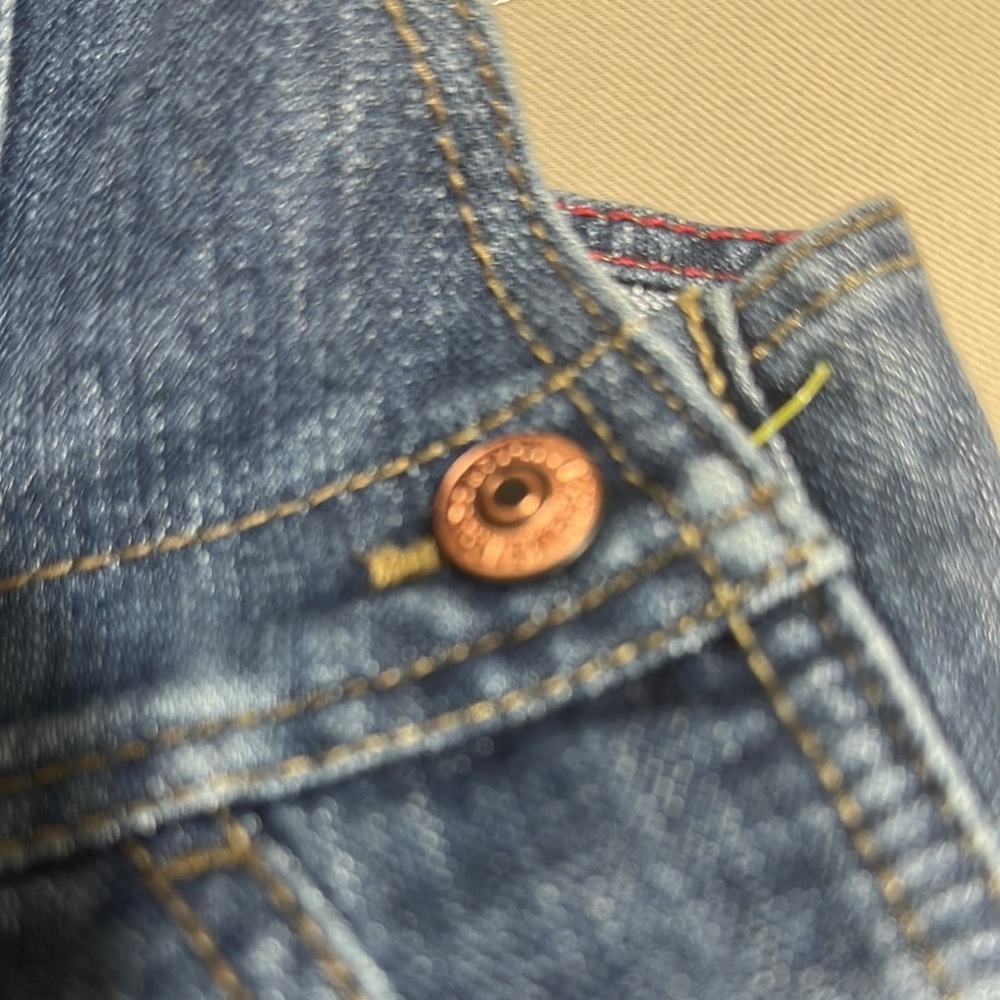 Levi's Blue Denim Overalls Adjustable Straps Medium Wash - Picture 4 of 10